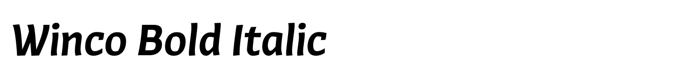 Winco Bold Italic